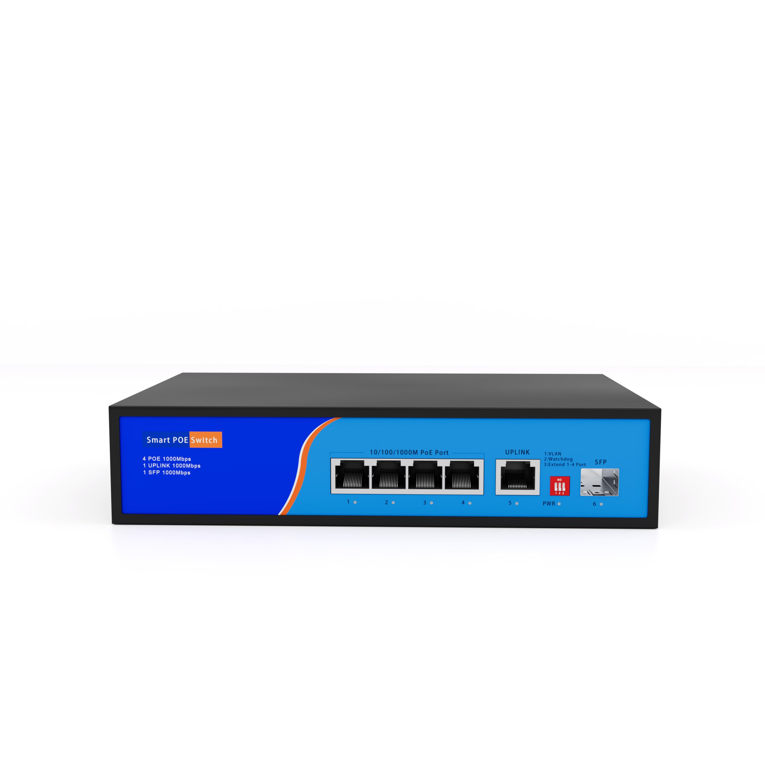 HC-G04011P 4 Port Full Gigabit POE Switch with 1 Gigabit Uplink Port 1 SFP Port
