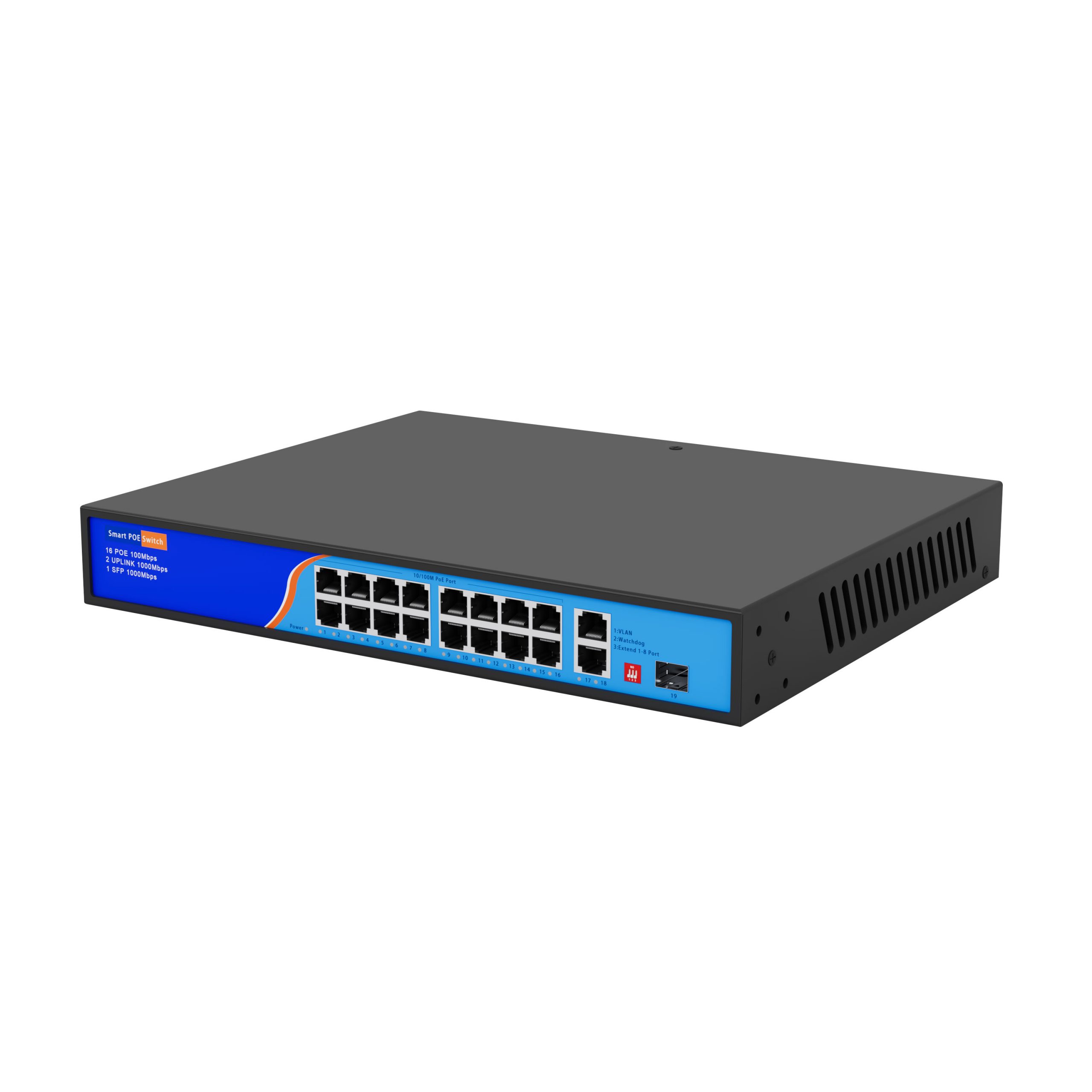 HC-F16021GP 16 Port POE Switch with 1 Gigabit Uplink Port 1 SFP Port - Image 4
