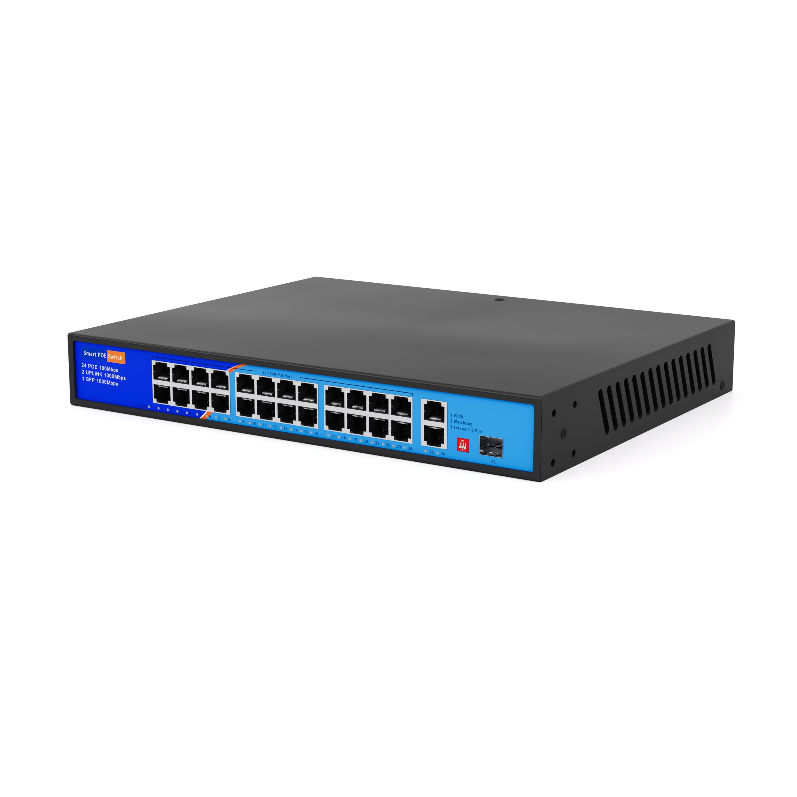 HC-F24021GP 24 Port POE Switch with 2 Uplink Gigabit Port 1 SFP Port - Image 3