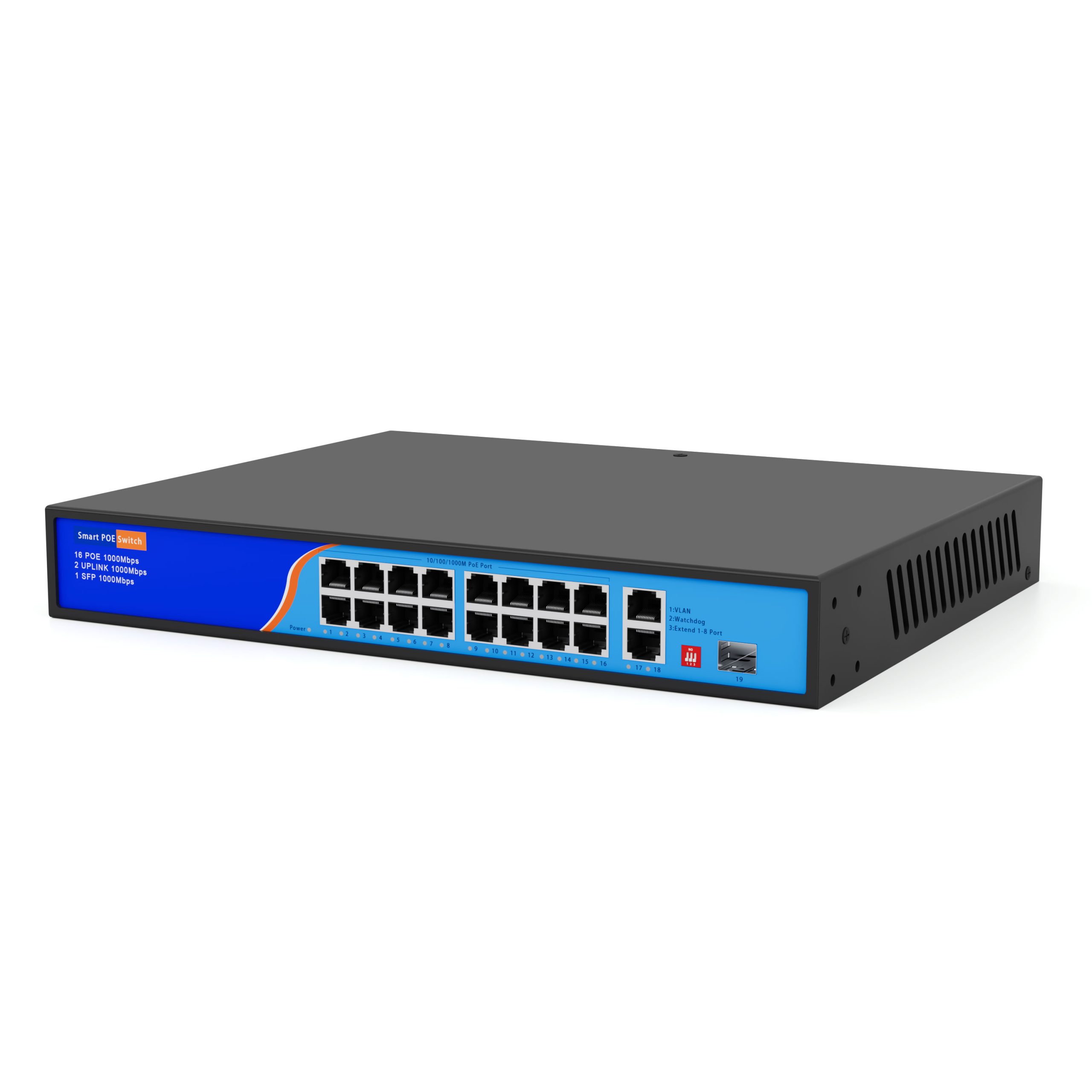 16 full gigabit poe switch