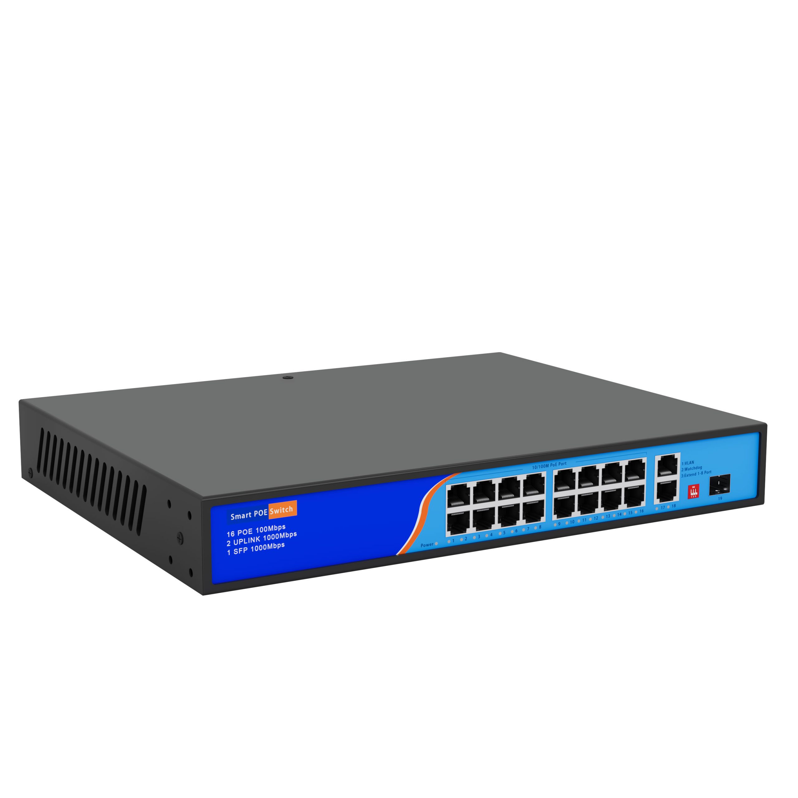 HC-F16021GP 16 Port POE Switch with 1 Gigabit Uplink Port 1 SFP Port - Image 3