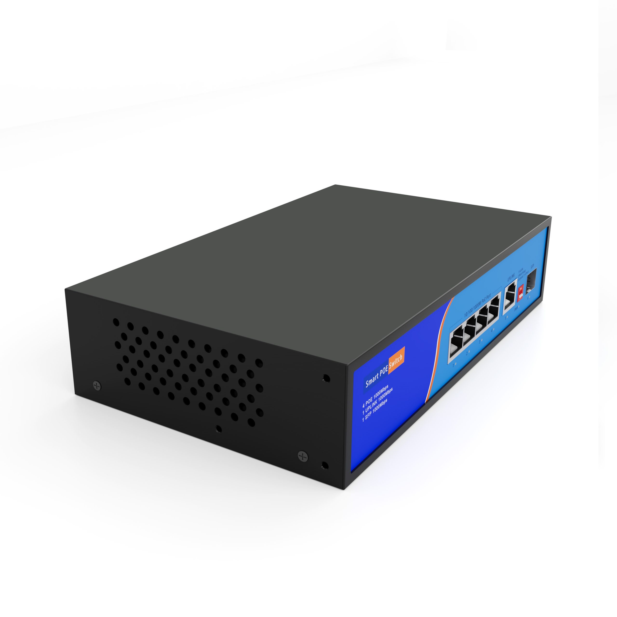 HC-G04011P 4 Port Full Gigabit POE Switch with 1 Gigabit Uplink Port 1 SFP Port - Image 2