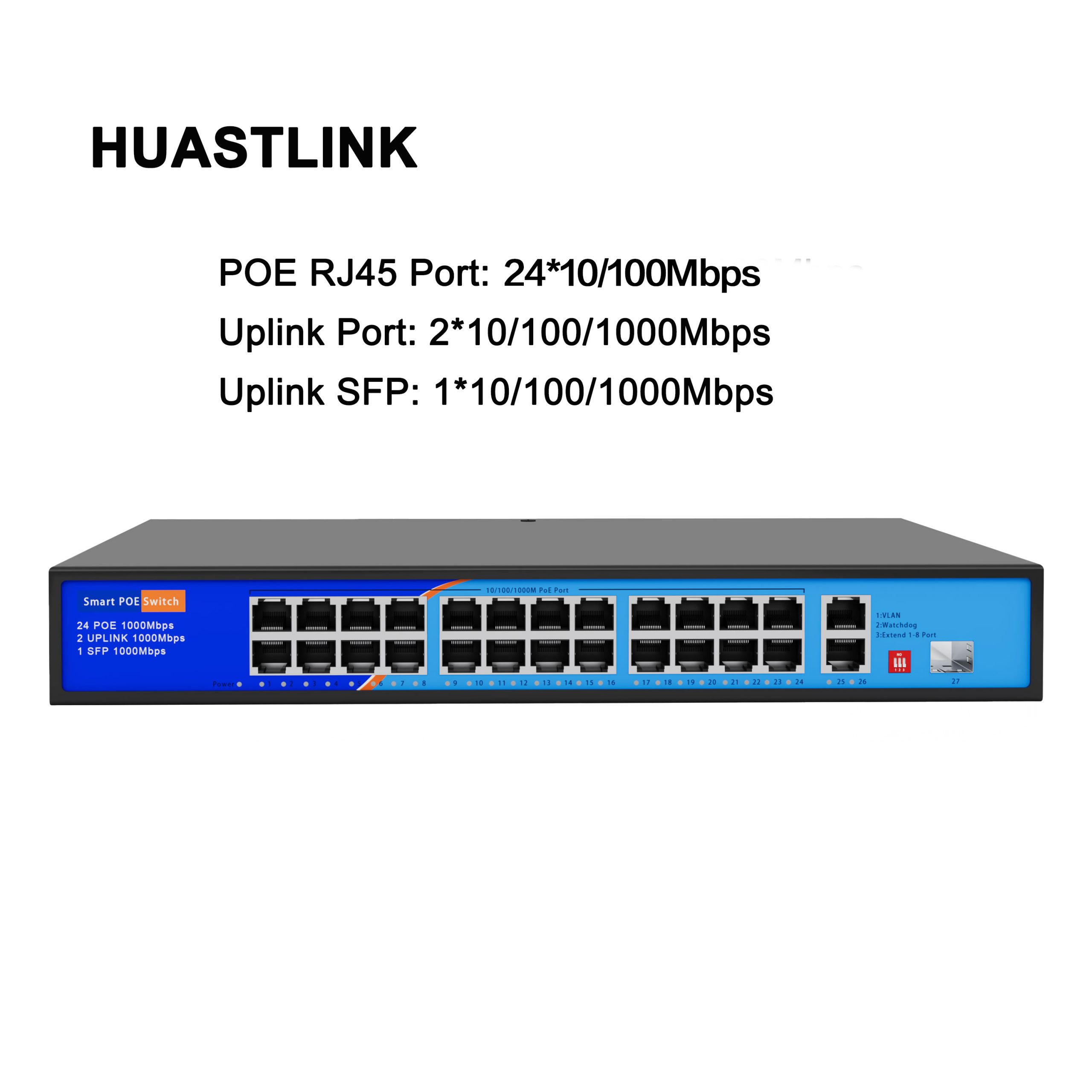 HC-F24021GP 24 Port POE Switch with 2 Uplink Gigabit Port 1 SFP Port - Image 5